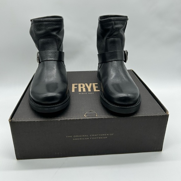 Frye Veronica Bootie Black Leather Ankle Boots Women’s Size 6.5 New With Box - Picture 9 of 9